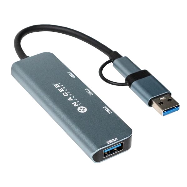 Naceb Technology NA-0126 nodo concentrador USB Tipo C Negro, Azul - Imagen 4