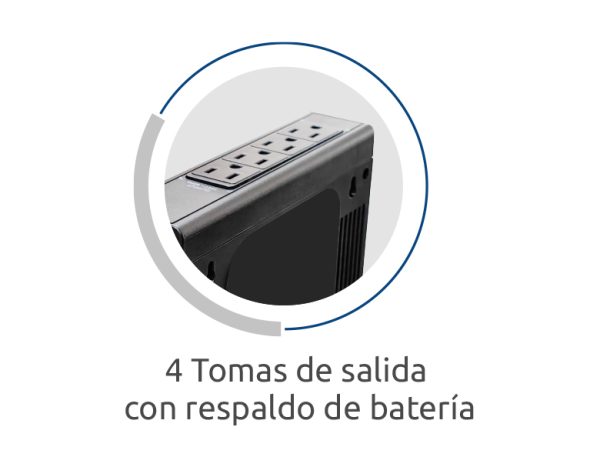 CDP LI-504 sistema de alimentación ininterrumpida (UPS) En espera (Fuera de línea) 0.5 kVA 250 W 4 salidas AC - Imagen 2