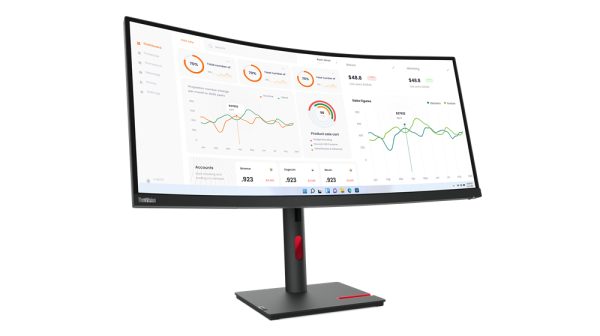 Lenovo ThinkVision T34w-30 LED display 86.4 cm (34") 3440 x 1440 Pixeles Wide Quad HD Negro - Imagen 2
