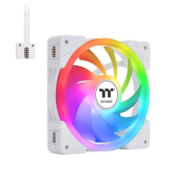 Thermaltake SWAFAN EX12 ARGB Gabinete de la computadora Enfriador de aire 12 cm Blanco 3 pieza(s)