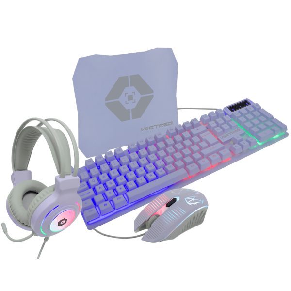 Perfect Choice V-930662 teclado Ratón incluido Juego USB Blanco
