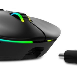 XPG ALPHA WIRELESS ratón Juego Diestro RF Wireless + Bluetooth + USB Type-C Óptico 16000 DPI