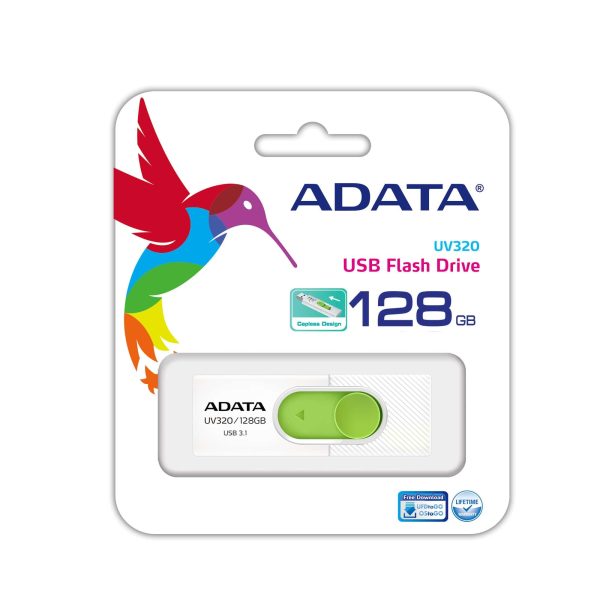 ADATA UV320 unidad flash USB 128 GB USB tipo A 3.2 Gen 1 (3.1 Gen 1) Verde, Blanco - Imagen 3