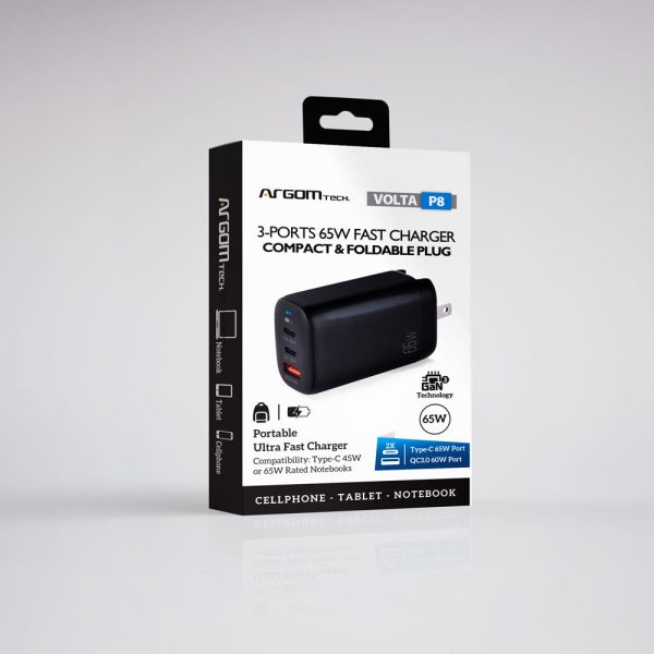 ArgomTech ARG-AC-0126BK cargador de dispositivo móvil Universal Negro Corriente alterna Carga rápida Interior - Imagen 2
