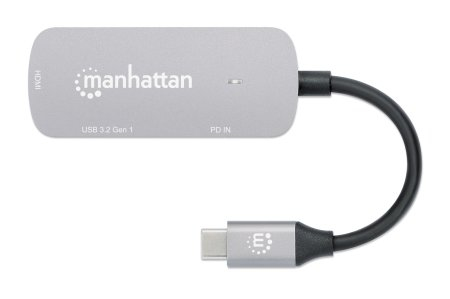 Manhattan Docking Station USB-C a HDMI, 3 en 1 con suministro de energía