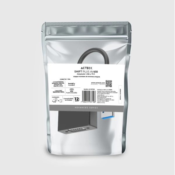 Acteck Shift Plus AV410 0.15 m USB tipo A VGA (D-Sub) - Imagen 2