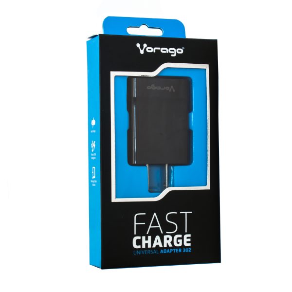Vorago AU-302-BK adaptador e inversor de corriente Universal Negro - Imagen 4