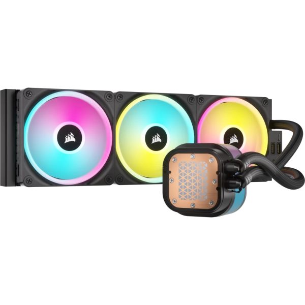 Corsair iCUE LINK H150i LCD Procesador Enfriador de aire 12 cm Negro 3 pieza(s) - Imagen 2