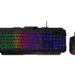 MSI FORGE GK100 COMBO US teclado Ratón incluido Juego USB QWERTY Inglés de EE.UU. Negro