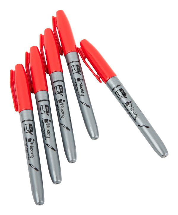 Nextep NE-071 marcador permanente Punta fina Rojo 12 pieza(s) - Imagen 3