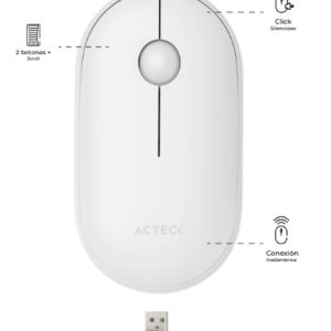 Acteck OPTIMIZE EDGE MI 460 ratón Oficina Ambidiestro RF inalámbrico Óptico 1500 DPI