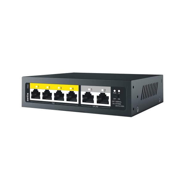 Netis System P106C dispositivo de redes No administrado Gigabit Ethernet (10/100/1000) Energía sobre Ethernet (PoE) Negro - Imagen 3