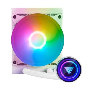 Game Factor LQG501-WH sistema de refrigeración de computadora Procesador Refrigerador de líquidos todo en uno 12 cm Blanco