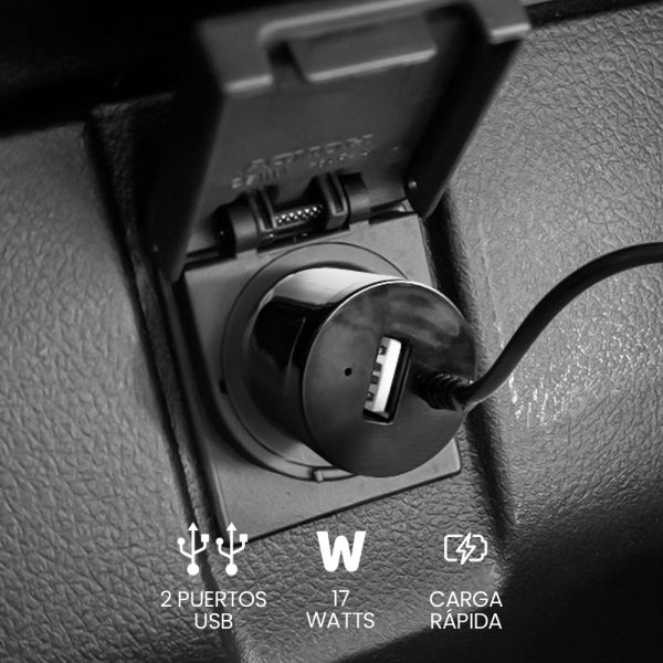 Vorago AU-303 cargador de dispositivo móvil Universal Negro Encendedor de cigarrillos Auto - Imagen 2