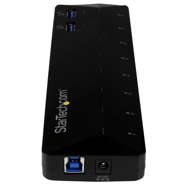 StarTech.com Concentrador USB 3.0 (5Gbps) de 10 Puertos - Ladrón con Puertos de Carga y Sincronización - Hub con 2 Puertos de 1,5A - Imagen 3