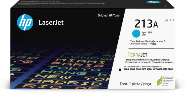 HP Cartucho de tóner original LaserJet 213A, cian