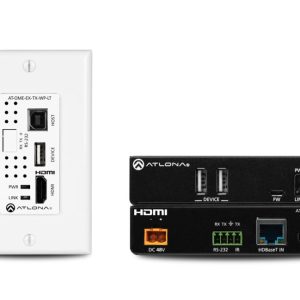 Atlona AT-OME-EX-WP-KIT-LT extensor de audio/video Transmisor y transceptor AV Negro, Blanco