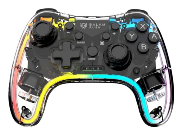 Balam Rush BR-940467 control de juego Transparente Bluetooth Gamepad Digital Android, Nintendo Switch Lite, Consola Nintendo Switch OLED, PC, PC Tableta, iOS