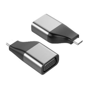BRobotix 6006108 cambiadores de género de cables USB Type C SVGA Negro, Gris