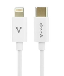 Vorago CAB-125 cable Lightning 1 m Blanco