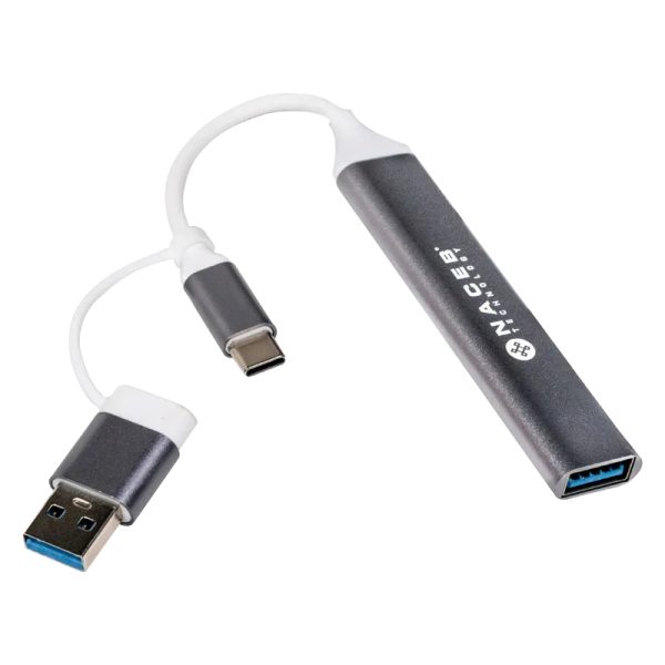 Naceb Technology NA-0124 nodo concentrador USB Tipo C Plata - Imagen 4