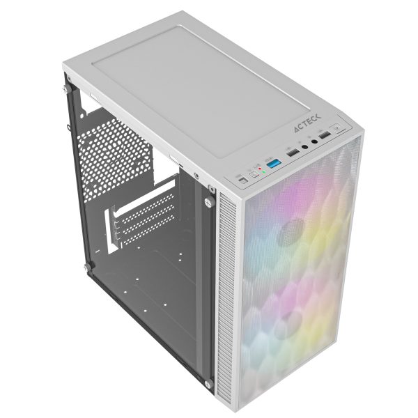 Acteck Torre Fuji GC470 Mini Tower Blanco 500 W - Imagen 2