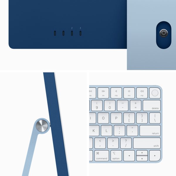 Apple iMac Apple M M3 59.7 cm (23.5") 4480 x 2520 Pixeles PC todo en uno 8 GB 256 GB SSD macOS Sonoma Wi-Fi 6E (802.11ax) Azul - Imagen 3
