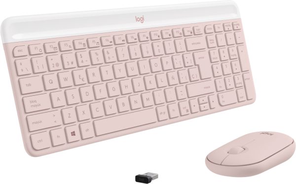 Logitech MK470 Slim Combo teclado Ratón incluido Oficina RF inalámbrico QWERTY Español Rosa - Imagen 4