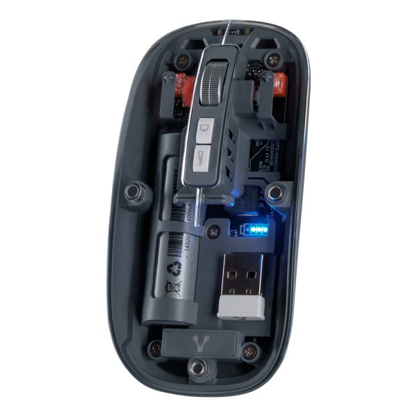 Vorago MO-415 ratón Oficina Diestro RF Wireless + Bluetooth + USB Type-A Óptico 1600 DPI - Imagen 4