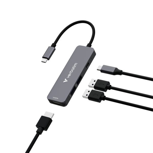 Verbatim 32155 hub de interfaz USB 3.2 Gen 1 (3.1 Gen 1) Type-C 5000 Mbit/s Gris - Imagen 2
