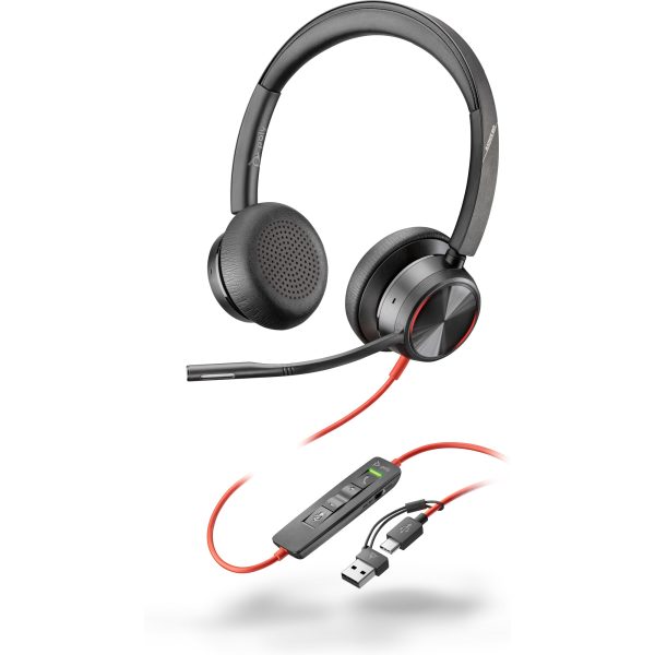 Poly Auriculares estéreo Blackwire 8225 USB-C + Adaptador USB-C/A - Imagen 4