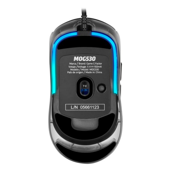 Game Factor MOG530-BK ratón Juego Ambidiestro USB tipo A 12000 DPI - Imagen 2