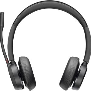 POLY Auriculares Voyager 4320 con certificación de Microsoft Teams + adaptador BT700 + Soporte de carga