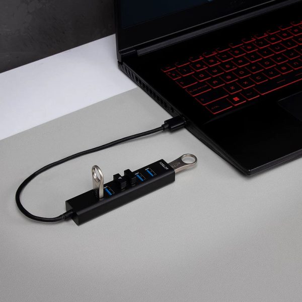 Acteck Port X7C DH607 USB Tipo C 5000 Mbit/s Negro - Imagen 2