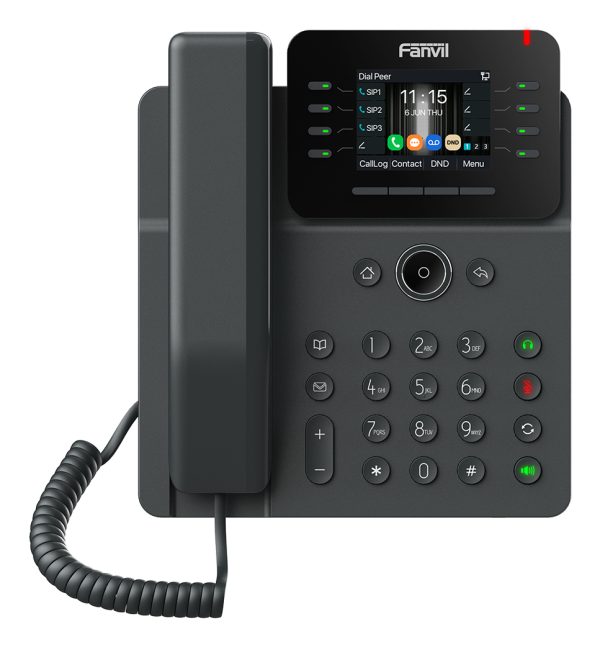 Fanvil V62G teléfono IP Negro 12 líneas LCD