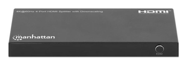 Manhattan Splitter HDMI con 4 puertos 4K y reductor de escala Duplica una señal HDMI en cuatro salidas HDMI (1x4), 4K@60Hz, 18G, interruptor EDID para reducción de escala, negro - Imagen 3
