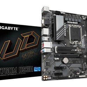 GIGABYTE B760M DS3H Placa Base - Compatible con procesadores Intel Core de 14ª generación, VRM digital de 6+2+1 fases, hasta 7600MHz DDR5 (OC), 2x PCIe 4.0 M.2, LAN 2.5GbE, USB 3.2 Gen