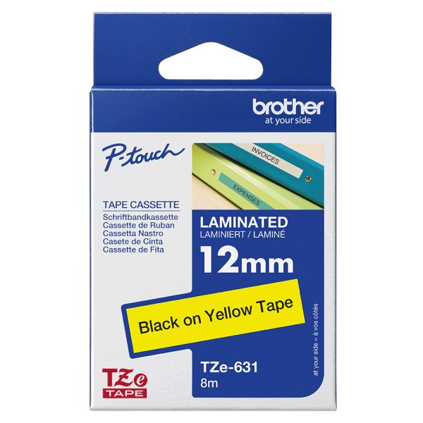 Brother TZE-631 cinta para impresora de etiquetas Negro sobre amarillo - Imagen 3