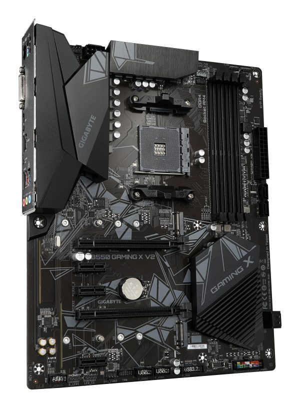 GIGABYTE B550 Gaming X V2 Placa base - Procesadores AMD Ryzen 5000, VRM de 10+3 fases, hasta 4733 MHz DDR4, 1xPCIe 4.0 + 1xPCIe 3.0 M.2, LAN 1GbE, USB 3.2 Gen 2 - Imagen 3