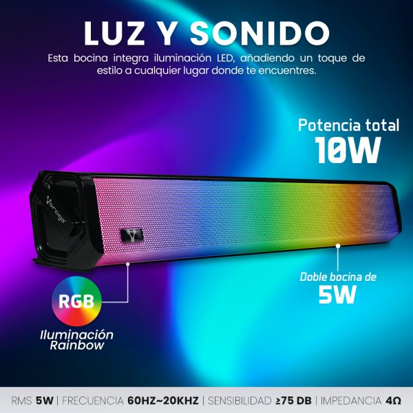 Vorago BSP-320 altavoz portátil o de fiesta Altavoz portátil estéreo Negro 5 W - Imagen 4