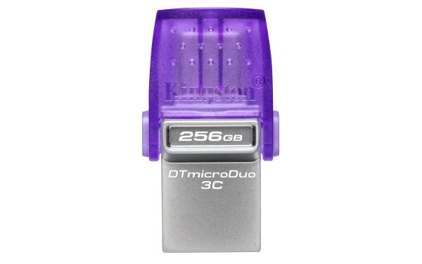 Kingston Technology DataTraveler microDuo 3C unidad flash USB 256 GB USB Type-A / USB Type-C 3.2 Gen 1 (3.1 Gen 1) Acero inoxidable, Púrpura - Imagen 3