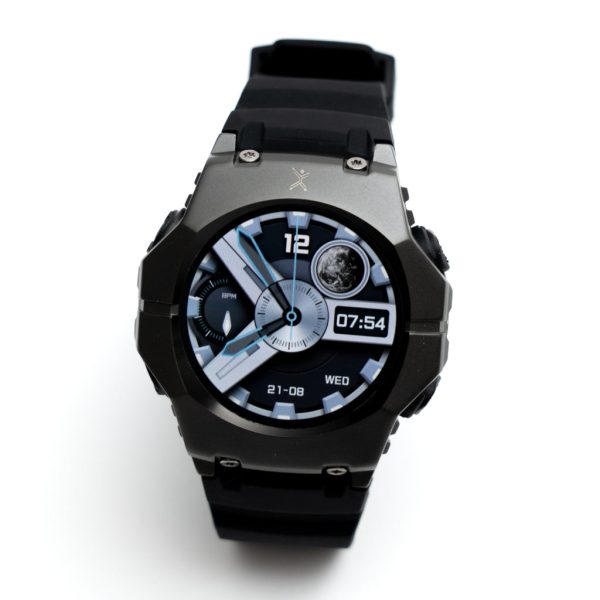 Perfect Choice PC-270188 reloj inteligente y deportivo 5.11 cm (2.01") AMOLED 45 mm Híbrido 240 x 296 Pixeles Pantalla táctil Negro - Imagen 2