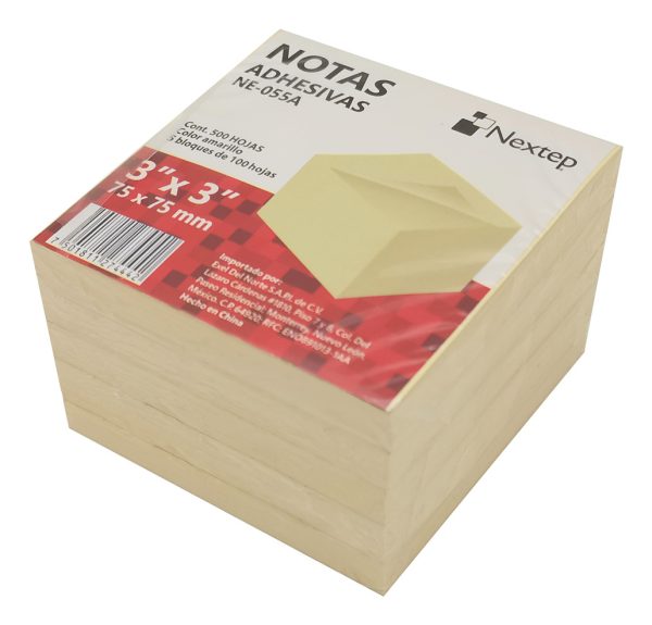 Nextep NE-055A nota autoadhesiva Plaza Amarillo 100 hojas Autoadhesivo - Imagen 4