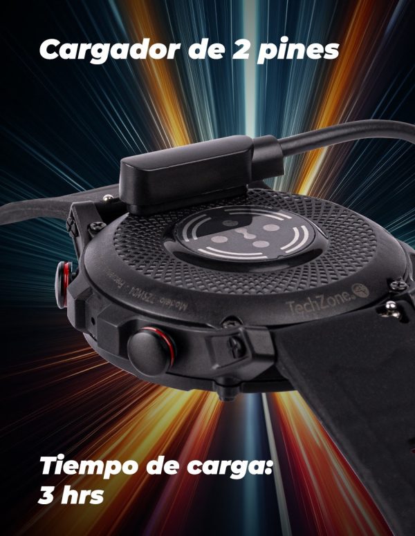 TechZone TZSW04 reloj inteligente y deportivo 3.35 cm (1.32") IPS 50 mm Digital 360 x 360 Pixeles Negro - Imagen 3