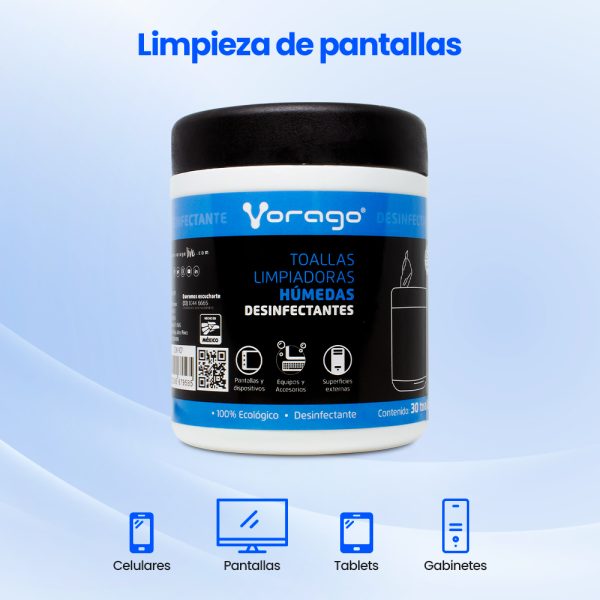 Vorago CLN-107 kit de limpieza para computadora LCD/LED/Plasma Toallitas para limpieza de equipos - Imagen 3