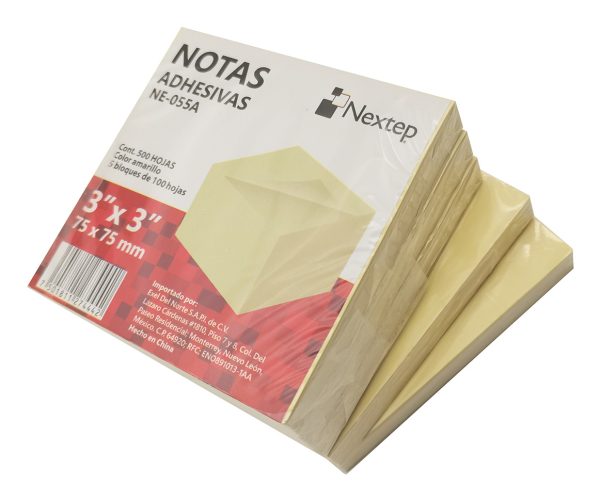 Nextep NE-055A nota autoadhesiva Plaza Amarillo 100 hojas Autoadhesivo - Imagen 2