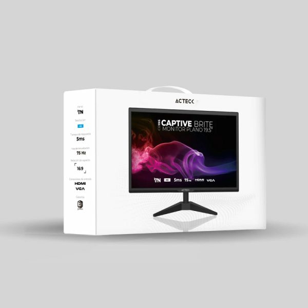 Acteck AC-939409 monitor de computadora 49.5 cm (19.5") 1440 x 900 Pixeles HD Negro - Imagen 4