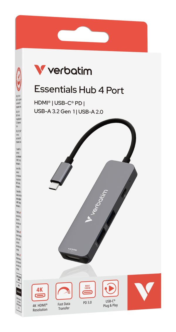 Verbatim 32155 hub de interfaz USB 3.2 Gen 1 (3.1 Gen 1) Type-C 5000 Mbit/s Gris - Imagen 3