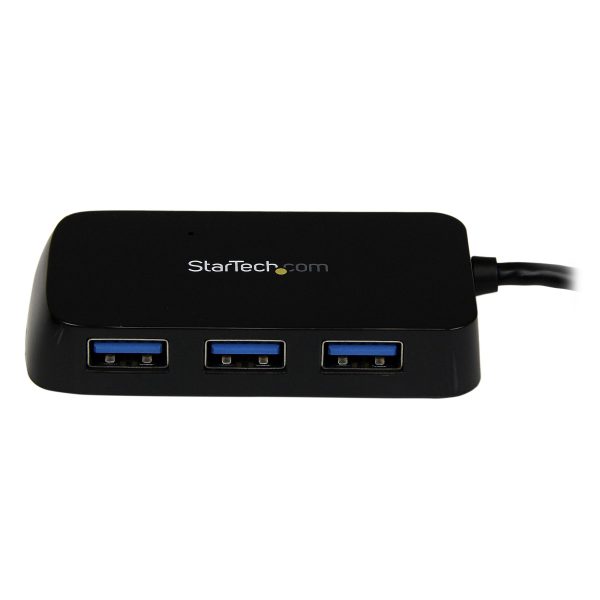 StarTech.com Adaptador Concentrador Hub USB 3.0 (5Gbps) Super Speed para Laptop de 4 Puertos Salidas - Negro - Imagen 2