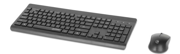 Manhattan 180771 teclado Ratón incluido Universal RF inalámbrico QWERTY Negro
